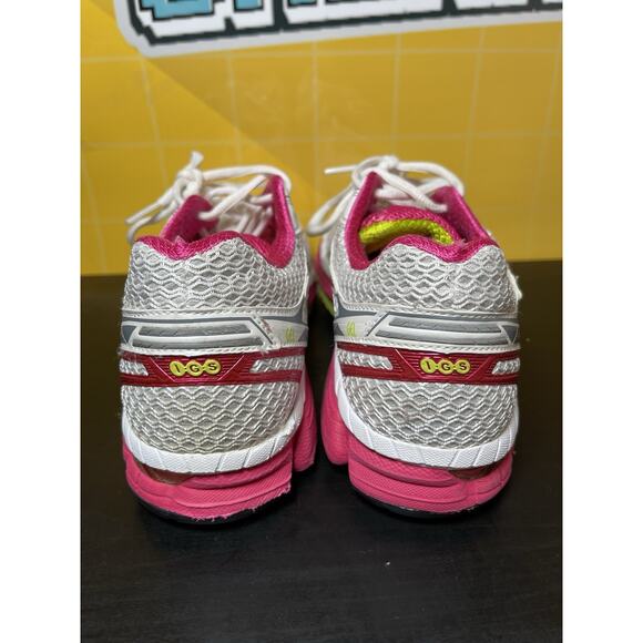 Asics GT 2000 IGS Women's 8 Running Shoes White Pink Yellow T3P8N Fluid Ride - Picture 4 of 8
